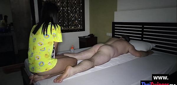  Wet Asian teen with amazing ass Leena massage and sucked dick before sex
